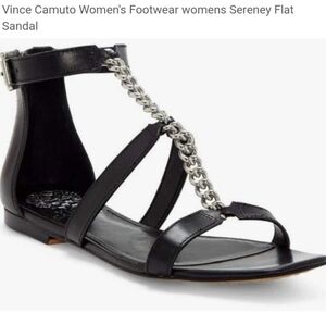 Vince Camuto Black Sereney Flat Sandals